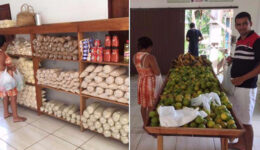 Mercado no Acre troca materiais recicláveis por comida