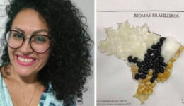Professora cria materiais táteis para incluir aluno cego nas aulas
