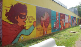 Projeto leva livros infantis para muros de ruas em Brasília