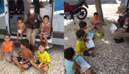 Todos os dias, policial promove roda de leitura para crianças na Bahia