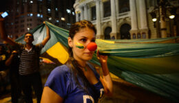 Protesto contra o governo e a corrupção, na Cinelândia