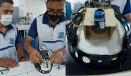 Alunos do Ceará criam capacete com sensor para pessoas cegas