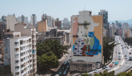 SP ganha mural feito com tinta que ajuda a purificar o ar