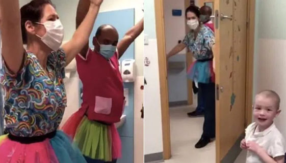 Médicos dançam balé para animar menina internada com câncer