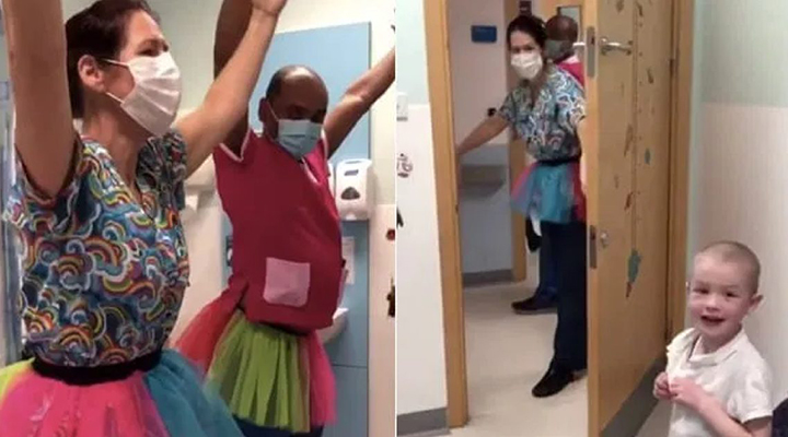 Médicos dançam balé para animar menina internada com câncer
