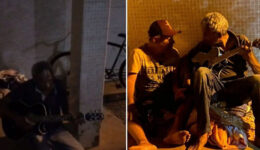 Grupo leva música para pessoas carentes e recebe carinho em troca