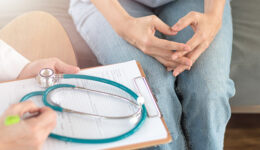 Doctor and patient healthcare concept. Gynecologist physician co