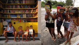 Posto abandonado da PM vira biblioteca comunitária em comunidade