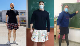 Professores usam saias para apoiar aluno vítima de bullying na Espanha
