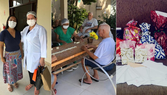 Voluntários levam cartas para idosos isolados pela pandemia