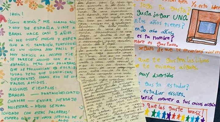 Abrigos para refugiados recebem cartas escritas por crianças brasileiras