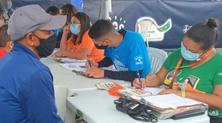 Triagem de pacientes durante as Expedições nos Sertões, da SAS Brasil, em Bananeiras (PB). Foto: SAS Brasil