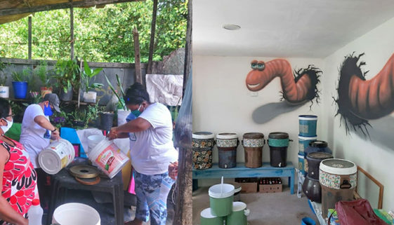 Mães chefes de família driblam a fome com arte e compostagem