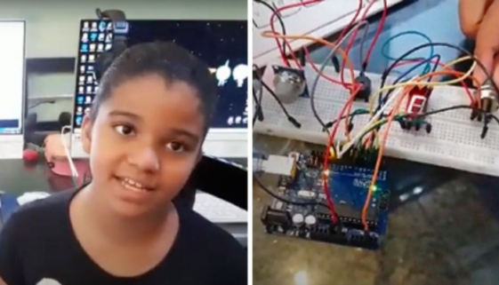 menina de 11 anos cria circuito robótico que protege idosos