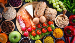 Assorted organic food products on the table