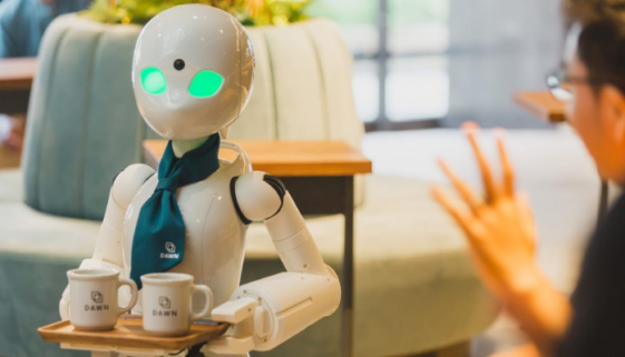 Em um café de Tóquio, os garçons são robôs controlados remotamente por pessoas como limitações físicas