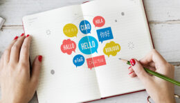 Different Language Speech Bubble Hello Concept