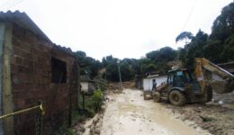 Bairro de Jardim Monteverde, região limítrofe entre Recife e Jaboatão dos Guararapes, atingido pelas fortes chuvas na Região Metropolitana do Recife