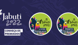 Banner de divulgação do Prêmio Jabuti 2022, "Conheça os Vencedores"