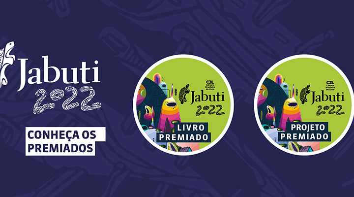 Banner de divulgação do Prêmio Jabuti 2022, "Conheça os Vencedores"