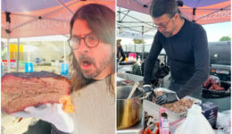 Vocalista do Foo Fighters faz churrasco para 450 pessoas em situação de rua