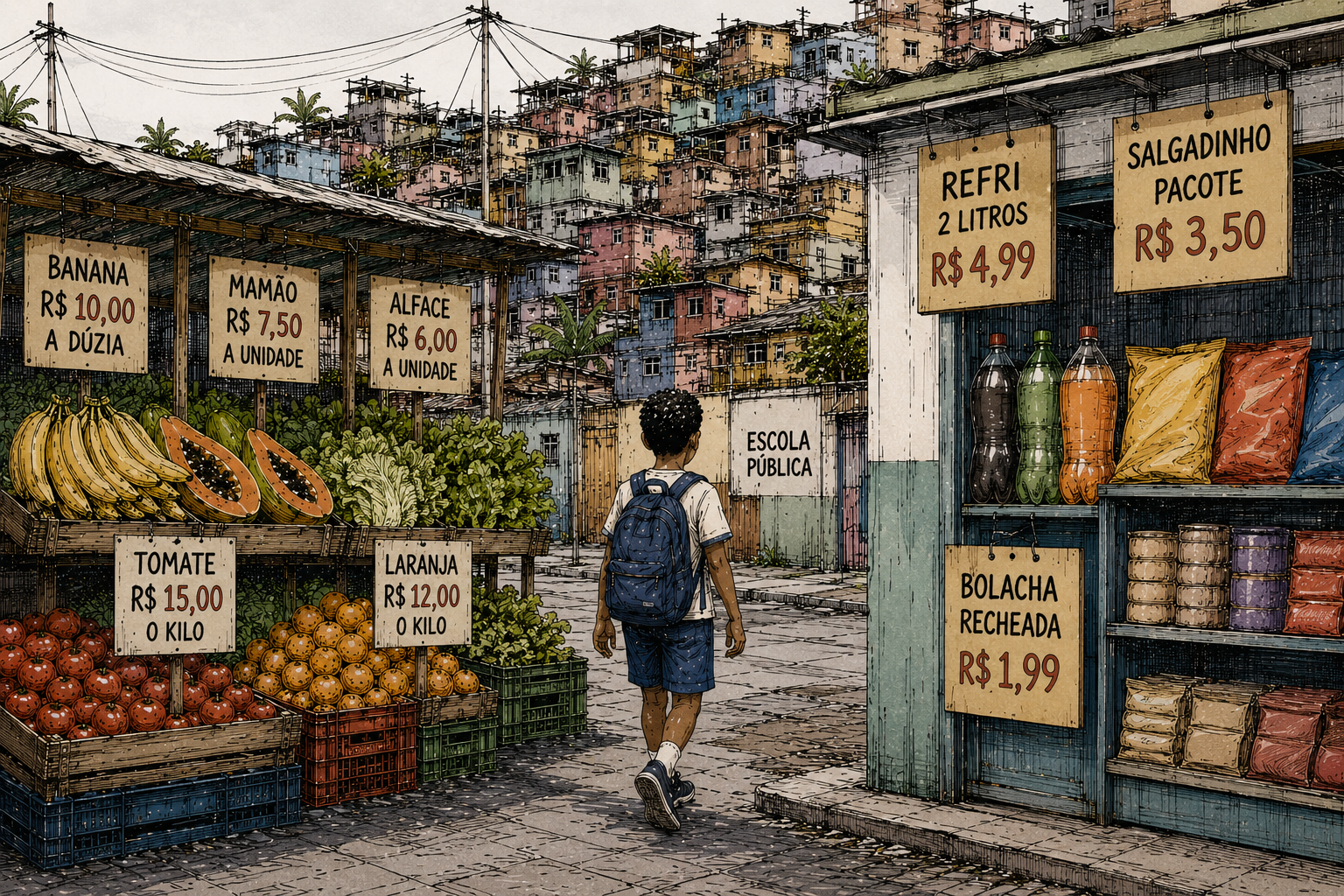 Quase 6 em cada 10 famílias de favela passam fome. E o Brasil está comemorando o fim da fome infantil cedo demais